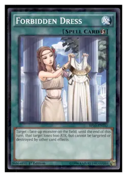 Yugioh Forbidden Dress (Shatterfoil) #BP03-EN180 Shatterfoil Rare LP - Image 1