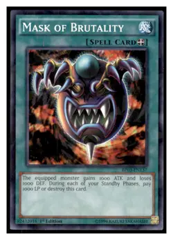Yugioh Mask of Brutality #BP03-EN137 Shatterfoil Rare LP - Image 1