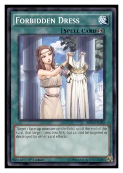 Yugioh Forbidden Dress (Shatterfoil) #BP03-EN180 Shatterfoil Rare LP - Image 1