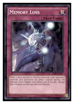 Yugioh Memory Loss (Shatterfoil) #BP03-EN229 Shatterfoil Rare LP - Image 1