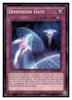 Yugioh Dimension Gate (Shatterfoil) #BP03-EN226 Shatterfoil Rare LP - Image 1