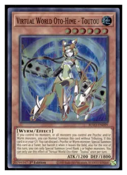 Yugioh Virtual World Oto-Hime BLVO-EN099 Super Rare Blazing Vortex LP - Image 1