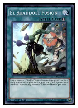 Yugioh El Shaddoll Fusion MP15-EN174 Super Rare 2015 Mega-Tins Mega Pack LP - Image 1