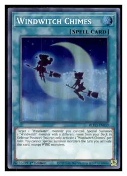 Yugioh Windwitch Chimes BLVO-EN059 Super Rare Blazing Vortex LP - Image 1