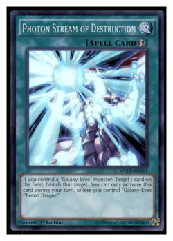Yugioh Photon Stream of Destruction WSUP-EN011 Super Rare World Superstars LP - Image 1
