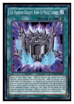 Yugioh The Phantom Knights' Rank-Up-Magic Launch #INOV-EN054 Super Rare LP - Image 1