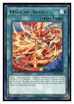 Yugioh Magistus Vritra GEIM-EN012 Rare Genesis Impact LP - Image 1