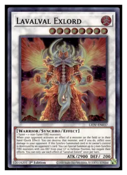 Yugioh Lavalval Exlord LIOV-EN037 Super Rare Lightning Overdrive LP - Image 1