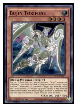 Yugioh Bujin Torifune LIOV-EN013 Super Rare Lightning Overdrive LP - Image 1