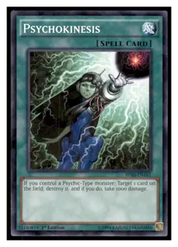 Yugioh Psychokinesis (Shatterfoil) #BP03-EN161 Shatterfoil Rare LP - Image 1