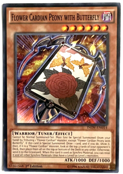 YuGiOh! - Flower Cardian Peony with Butterfly - Common - Image 1