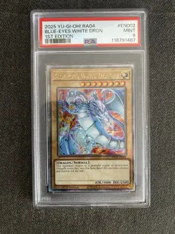 Yugioh Blue-Eyes White Dragon (New Art) (Quarter Century Secret Rare) RA04-EN002 - Image 1