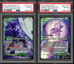 Son Goku Vegeta Destined Confrontation Pre-Release Dragon Ball Super Card PSA 10 - Image 1