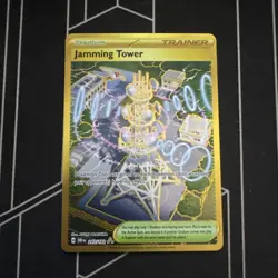 Pokemon TCG Jamming Tower Hyper Rare Card 243/182 Destined Rivals - Image 1