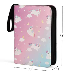 4 Pocket Trading Card Binders for 400 Cards, Rainbow Unicron Pattern - Image 2