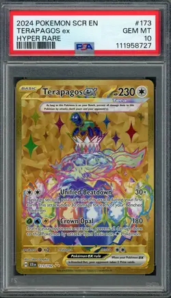 PSA 10 Terapagos ex Stellar Crown 173/142 Holo Pokemon Card B11 - Image 1