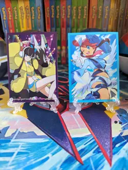 Pokemon Center Official Card Deck Shield Lot (X2) Elesa Sleeve and Skyla Sleeve - Image 1