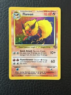 Pokemon TCG Flareon 3/64 Jungle Set Holo Rare 1999 Vintage Card - Image 3