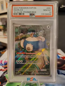 PSA 10 Snorlax 051 Sv: Scarlet & Violet Promo Cards Holo - Image 1