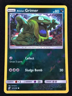 Pokemon Alolan Grimer 127/236 Reverse Holo (NM) - Image 1