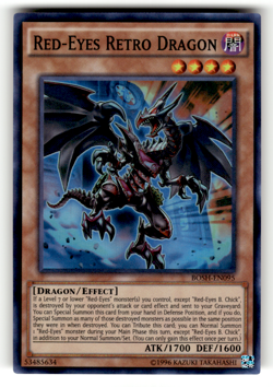 Red-Eyes Retro Dragon BOSH-EN095 1st Edition Super Rare Breakers of Shadow LP - Image 1