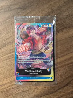 One Piece Monkey.D.Luffy 2nd Anniversary Stamped Promo P-043 Sealed NM - Image 1