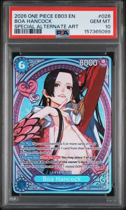 2026 One Piece EB03 EN Special Alternate Art #026 Boa Hancock PSA 10 GEM MINT - Image 1