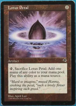 Lotus Petal Tempest VHP/DAMAGED Artifact Common CARD (518522) ABUGames - Image 1