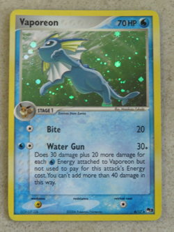 Pokemon TCG Vaporeon Pop Series 3 6/17 Holo Rare Card - Image 1