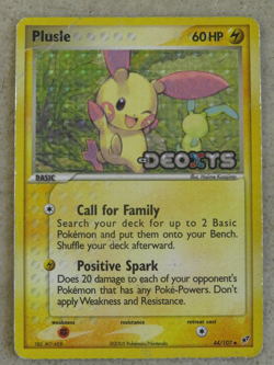 Pokemon TCG Plusle Deoxys Reverse Holo 44/107 Card - Image 1