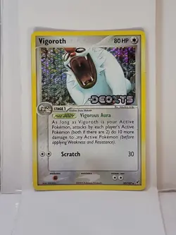 Pokemon Card - Vigoroth Stamped Deoxys 50/107 Reverse Holo - Image 1
