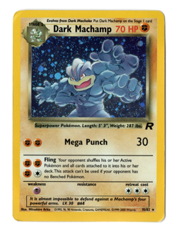 Dark Machamp 10/82 Pokemon Card TCG Team Rocket Rare Holo MP - Image 1