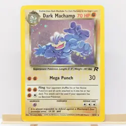 Dark Machamp 10/82 Pokemon Card TCG Team Rocket Rare Holo MP - Image 3