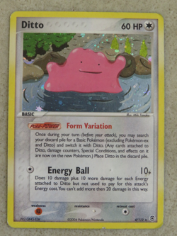 Pokemon TCG Ditto Fire Red 4/112 Holo Rare Card - Image 1