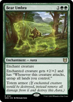 Bear Umbra 121 Rare Commander: Wilds of Eldraine Near Mint - Image 1