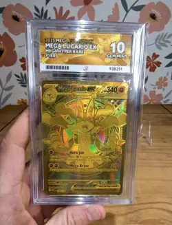 Pokemon Mega Lucario EX Mega Hyper Rare 188/132 ACE 10 PERFECT SUBGRADES - Image 4