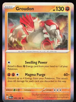 Groudon 093/182 Rare Paradox Rift Pokemon Holo Near Mint - Image 1