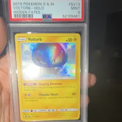 Pokemon Voltorb SV13/SV94 Shiny Holo Rare Hidden Fates Vault PSA 9 2019 - Image 2