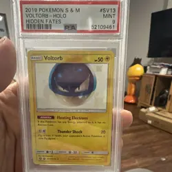 Pokemon Voltorb SV13/SV94 Shiny Holo Rare Hidden Fates Vault PSA 9 2019 - Image 3