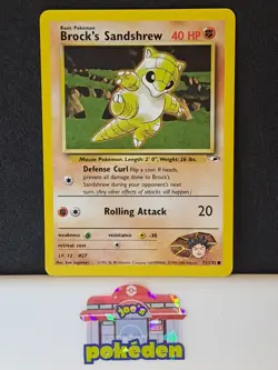 Brock's Sandshrew 071/132 Gym Heroes Regular Pokemon TCG NM - Image 1
