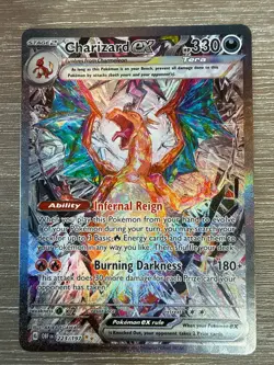 Pokemon Charizard ex SV03: Obsidian Flames 223/197 Rare Full Art Holo EX - Image 1