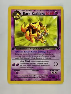 Dark Kadabra 2000 Pokemon Team Rocket 1st Edition Uncommon #39/82 * Near Mint - Image 1