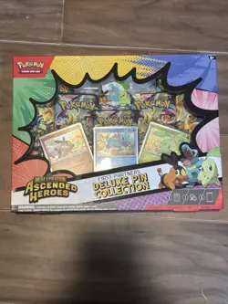 POKEMON TCG ASCENDED HEROES BOX SEALED FIRST PARTNER DELUXE PIN COLLECTION NEW - Image 1