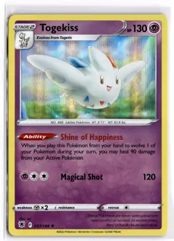 Pokemon TCG Togekiss Sword & Shield - Astral Radiance 057/189 Holo Rare NM/M - Image 1