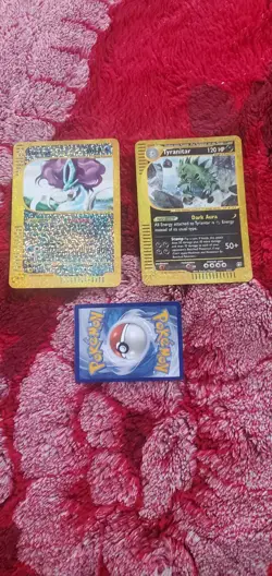 lot of 2 2002 Pokemon gold prismatic oversized promo cards SUICUNE & TYRANITAR - Image 1