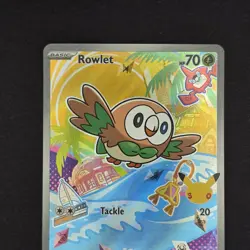 Pokemon TCG ROWLET #043 Mega Evolution PROMO Illustration Rare - Image 3