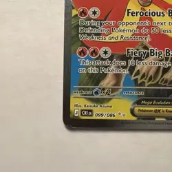 Pokemon Mega Pyroar ex 99/86 Full Art Double Ultra Rare Chaos Rising ME04 - Image 2