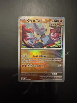 Great Tusk (Master Ball Pattern) 055/131 SV: Prismatic Evolutions Pokemon NM - Image 1
