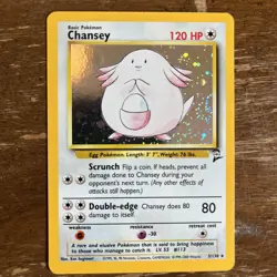 Pokemon TCG Chansey Base Set Holo Rare 3/102 English - Image 1