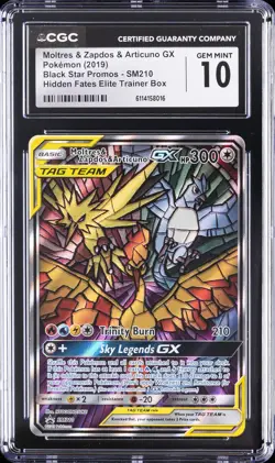 2019 POKEMON BLACK STAR PROMOS MOLTRES & ZAPDOS & ARTICUNO GX CGC 10 GEM MINT - Image 1